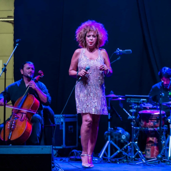 Live con M'Barka Ben Taleb. Foto by Claudia Nappi.