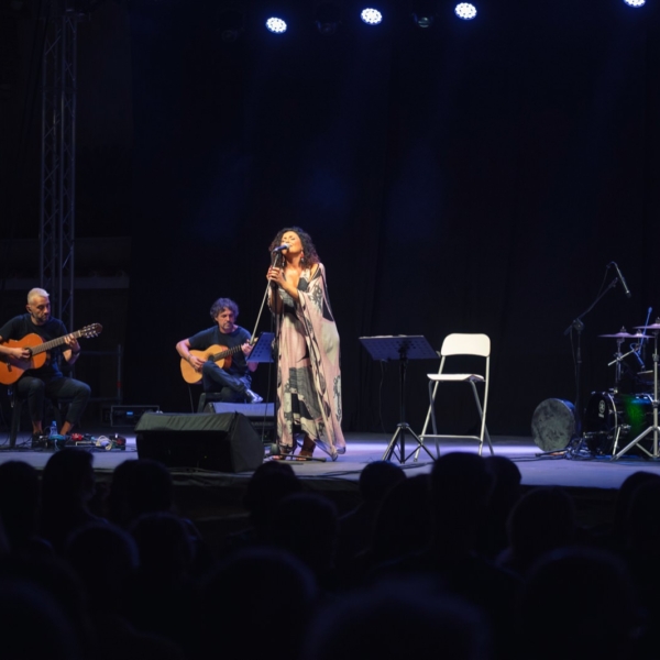 Live con Fiorenza Calogero a Villa Fiorentino, Sorrento. Foto by Annamaria Vinaccia.