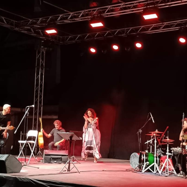 Live con Fiorenza Calogero a Villa Fiorentino, Sorrento. Foto by Annamaria Vinaccia.